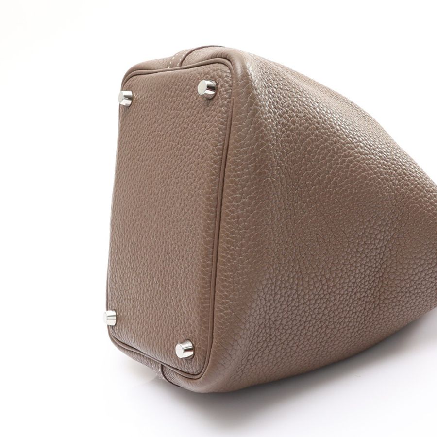 大象灰色 牛皮 Picotin Lock 18 手提包 口Q刻【HERMES 愛馬仕】 H056289CK-7
