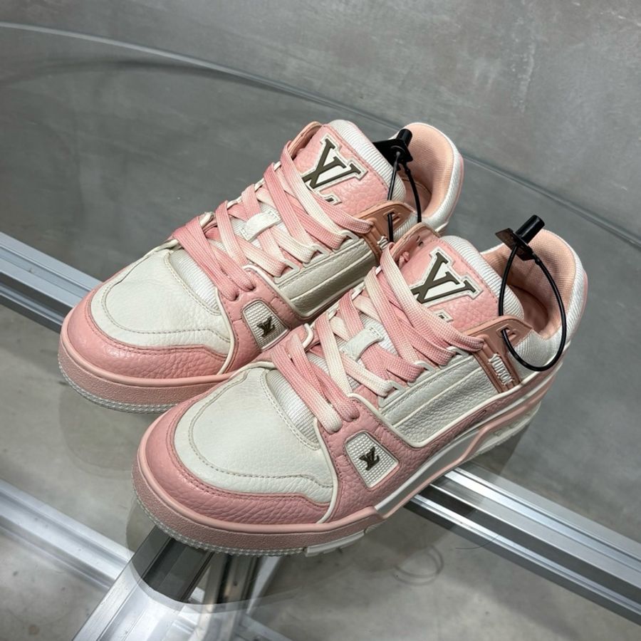路易威登/Louis Vuitton LV Trainer 白粉 尺碼/UK3 37碼-0