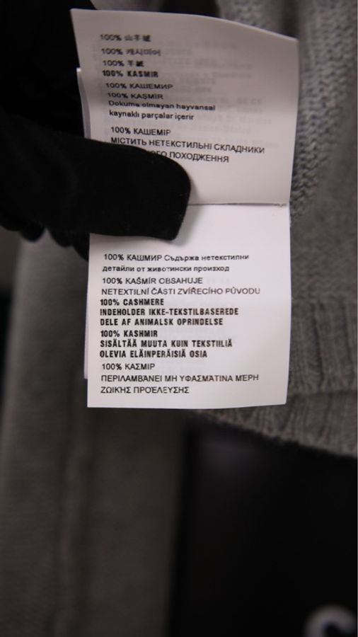 MIU MIU灰色山羊绒荷叶滚边针织开衫外套-37