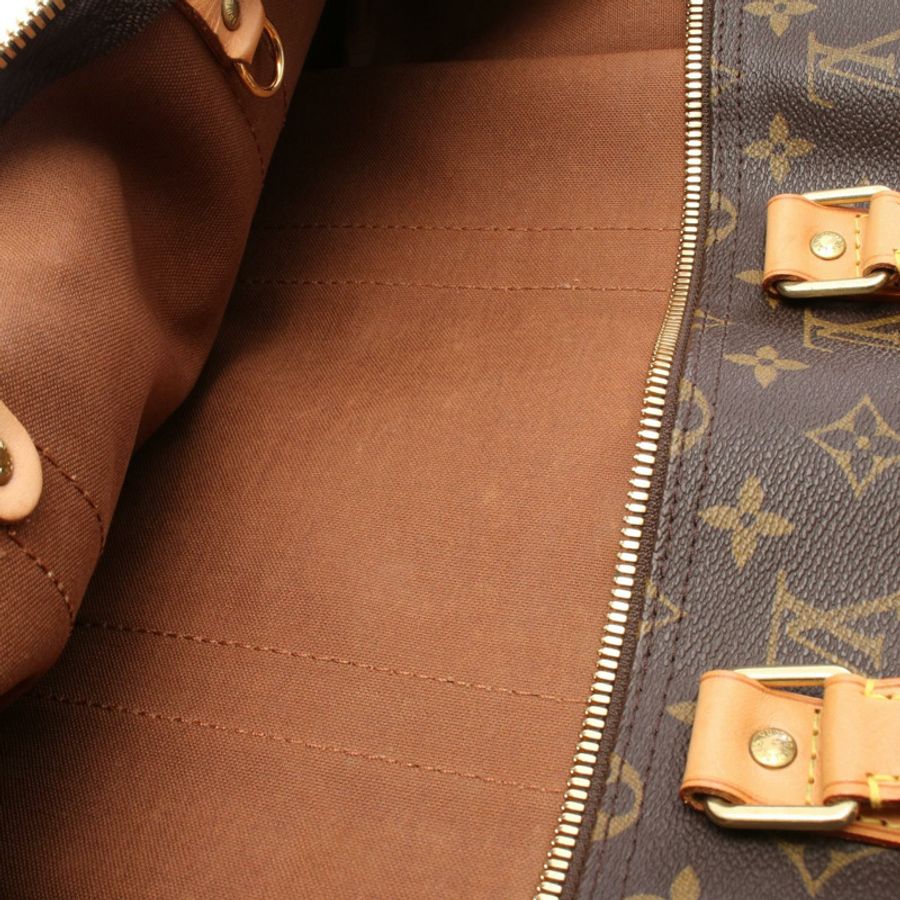 路易威登 Keepall 50 旅行手提包 M41426 Monogram 皮革 棕色 二手-5