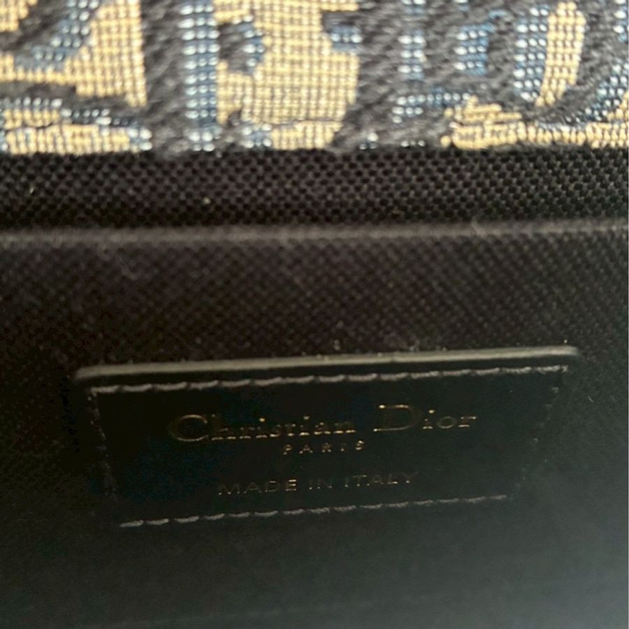 Dior 藍緹花蒙田mini橫式斜背包-27