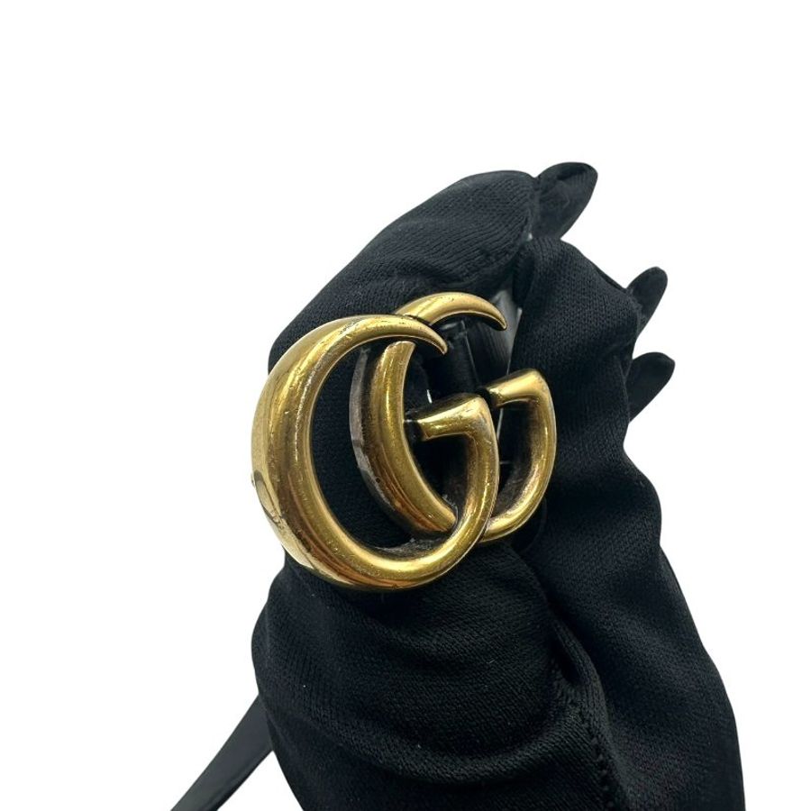 【美收精品】Gucci 黑色皮帶 C-715【隔月月中將轉賣至日本 上架期限30天】-1
