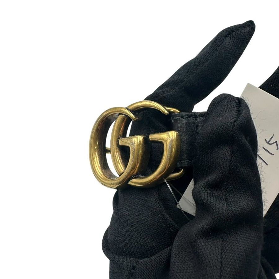 【美收精品】Gucci 黑色皮帶 C-715【隔月月中將轉賣至日本 上架期限30天】-9