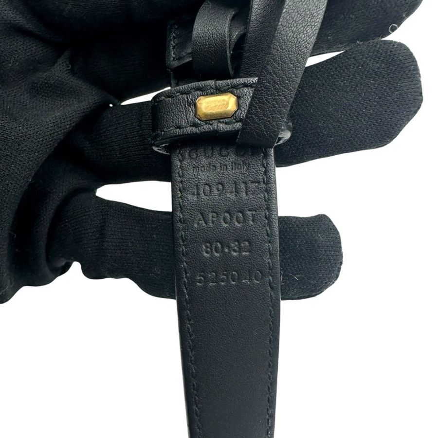 【美收精品】Gucci 黑色皮帶 C-715【隔月月中將轉賣至日本 上架期限30天】-12