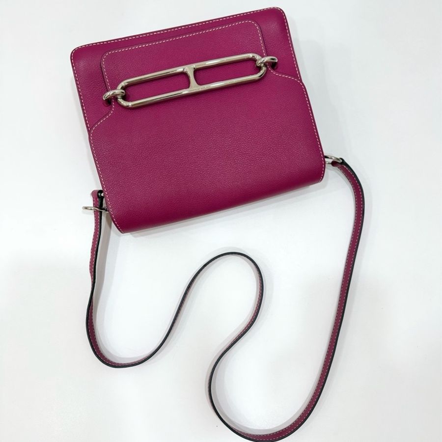 hermes 愛馬仕 roulis mini 海葵紫 豬鼻子 斜背包 肩背包 側背包-1