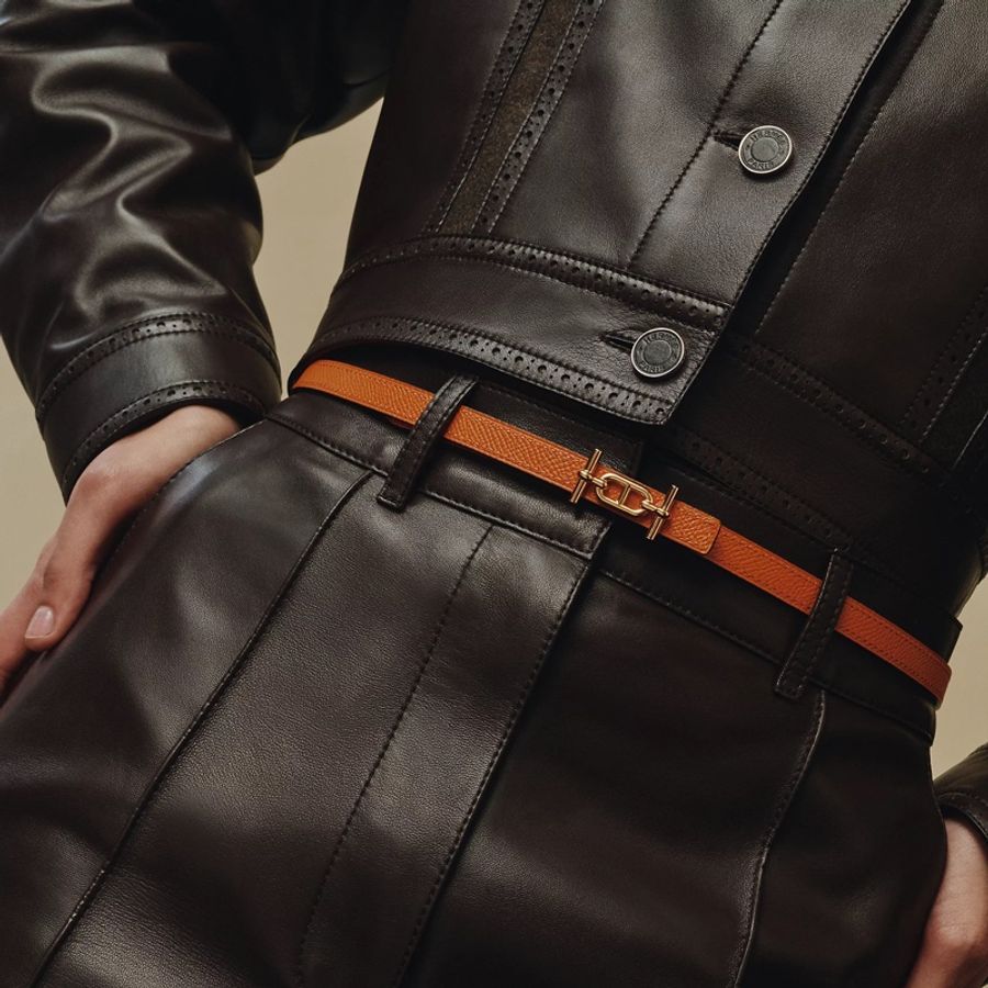 全新Hermès Ancre皮帶釦 雙面皮腰帶 13 mm-2
