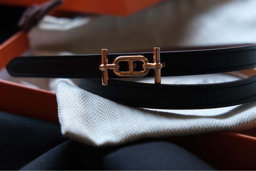全新Hermès Ancre皮帶釦 雙面皮腰帶 13 mm-7