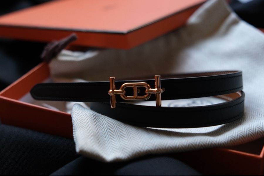 全新Hermès Ancre皮帶釦 雙面皮腰帶 13 mm-8