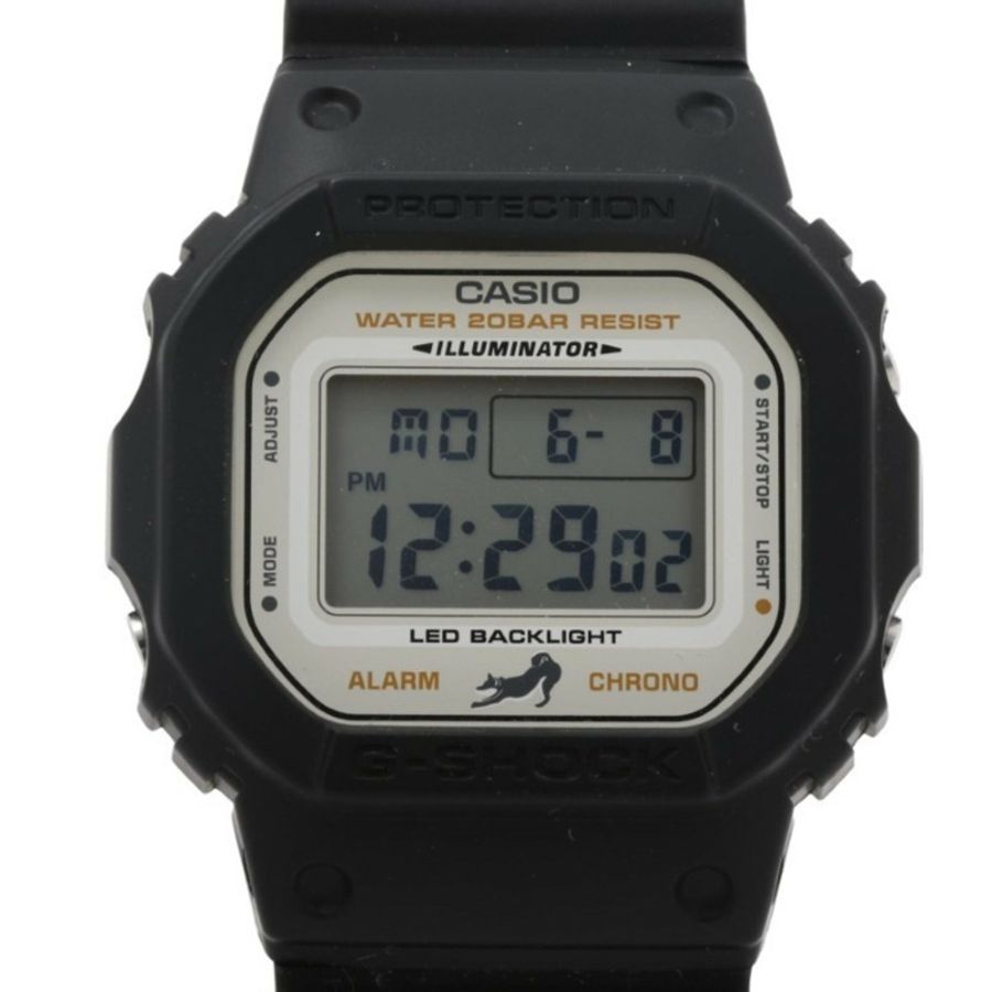 卡西歐 G-SHOCK 5600 系列 DW-5600SHB-1JR 白色/黑色樹脂男士數位手錶-0