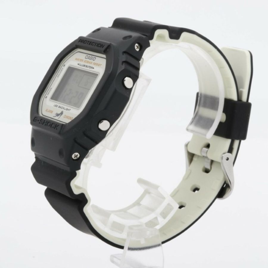 卡西歐 G-SHOCK 5600 系列 DW-5600SHB-1JR 白色/黑色樹脂男士數位手錶-1