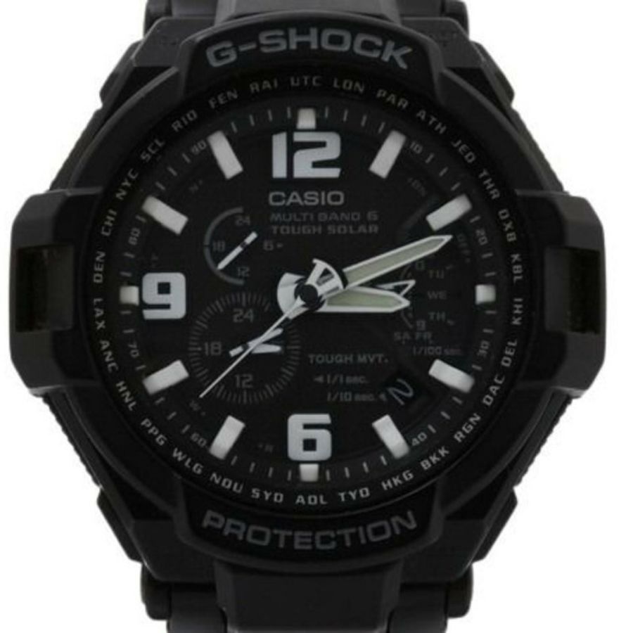 卡西歐 G-SHOCK 天空駕駛艙 GW-4000D-1AJF 黑色不銹鋼男士模擬手錶-0