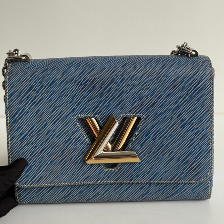 98新💙 Louis Vuitton LV 路易威登 Twist MM Epi Denim 淺藍色水波紋-7