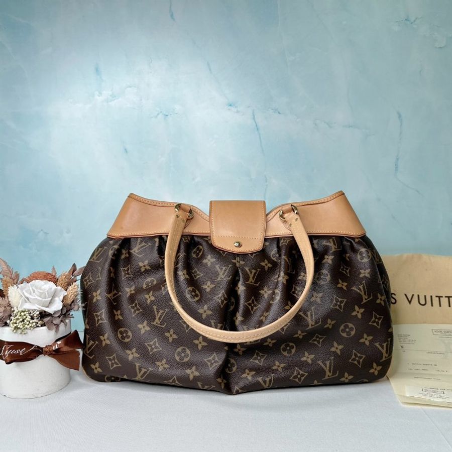 LV Boetie中款曼哈頓老花手提包-1
