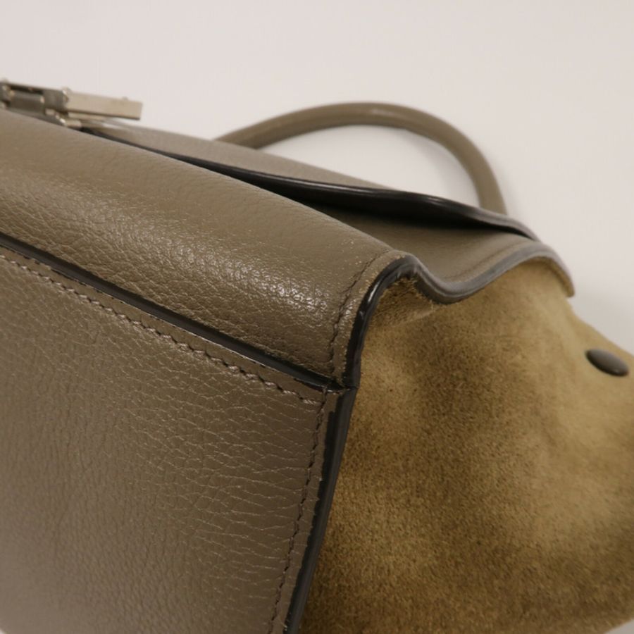 CELINE 牛皮皮革Trapeze Medium手挽肩背兩用袋-11