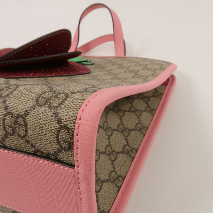 GUCCI 塗層帆布3D Strawberry GG Supreme Shoulder Tote手挽肩背兩用袋-10