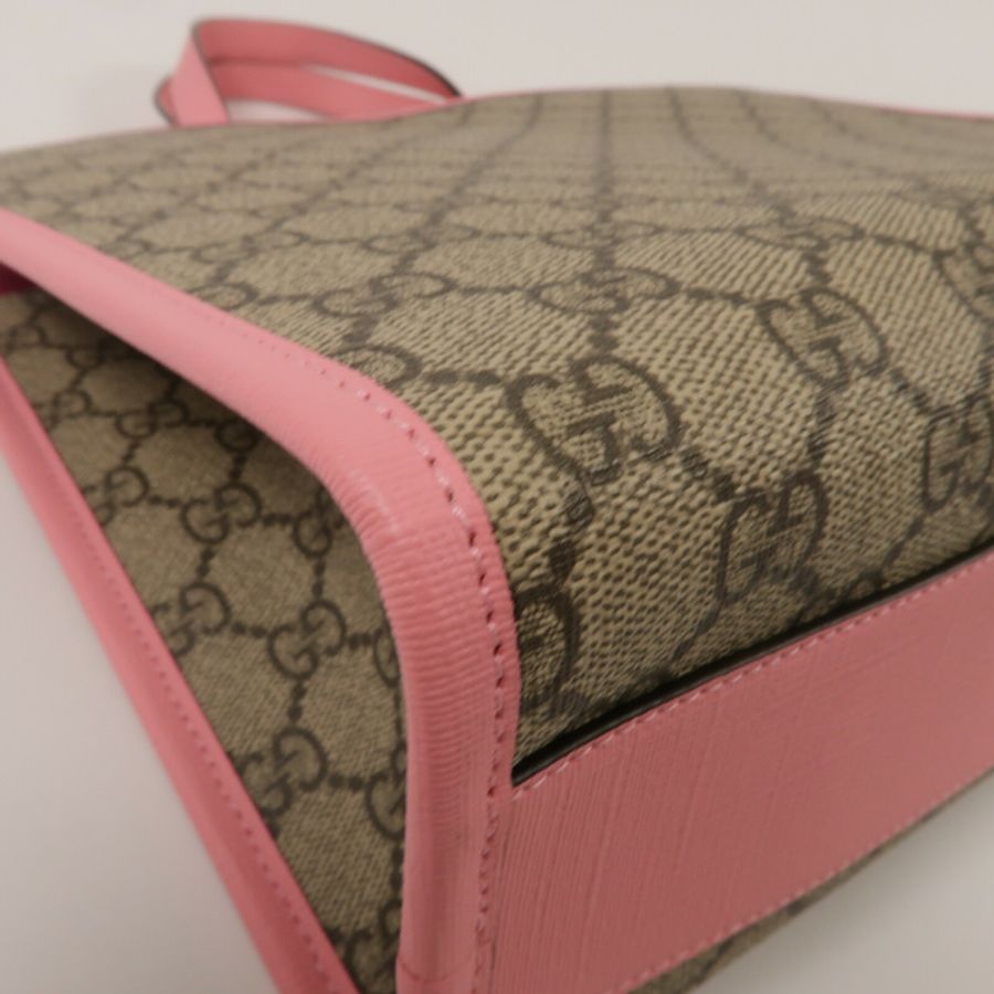 GUCCI 塗層帆布3D Strawberry GG Supreme Shoulder Tote手挽肩背兩用袋-11