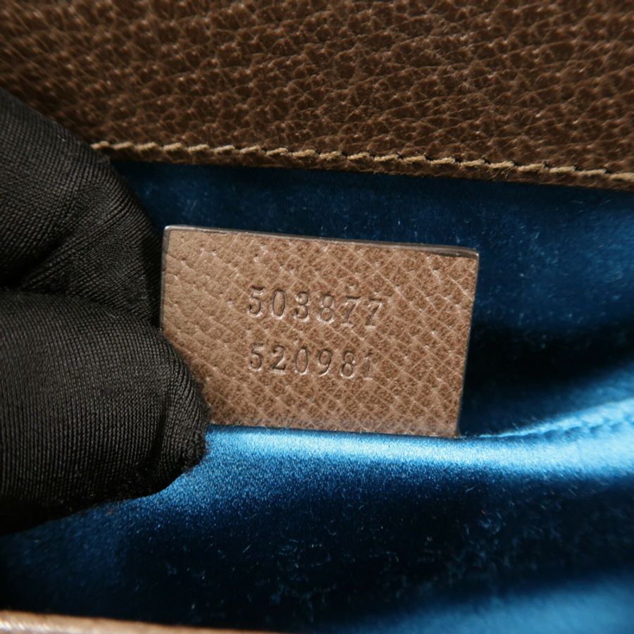 GUCCI 塗層帆布Ophidia GG鏈帶肩背袋-6