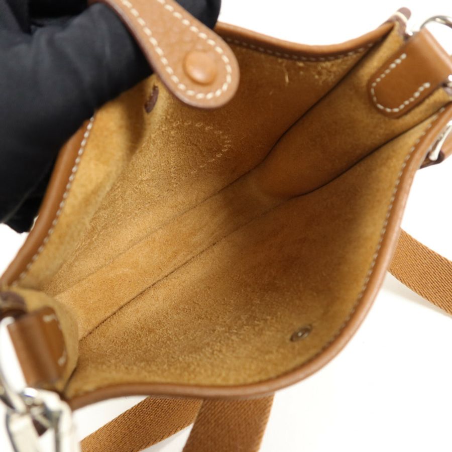 HERMES Clemence皮革Evelyne TPM肩背袋Gold-4