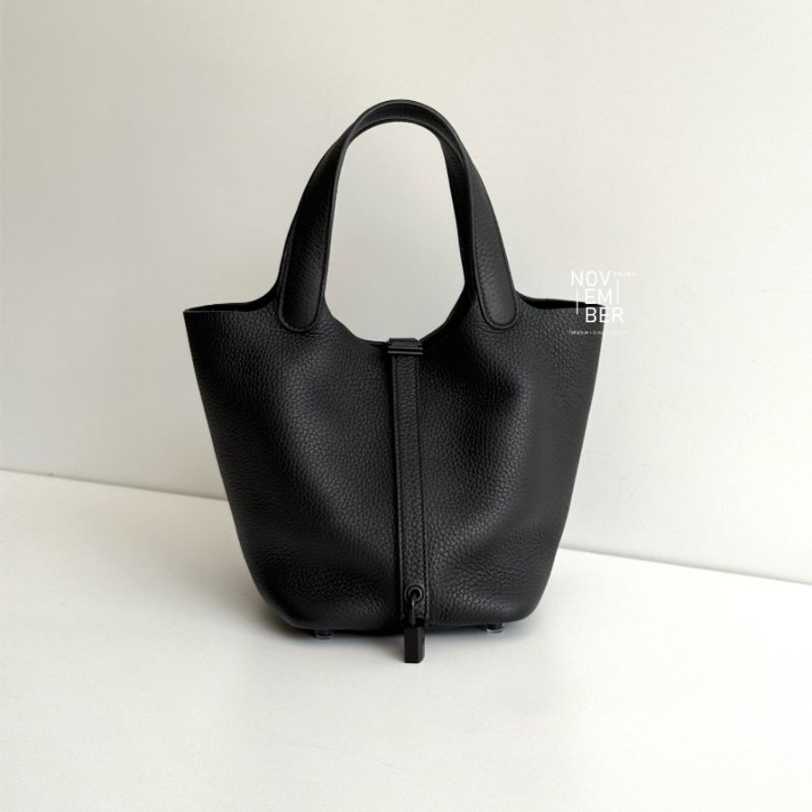 99新🆕 Hermès 愛馬仕 Picotin18 All Black 黑色黑釦-12