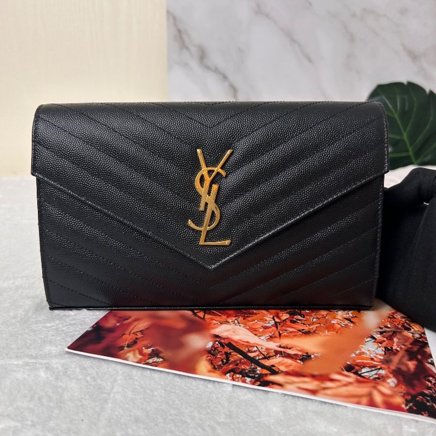 YSL 山型絎縫荔枝紋皮革 中款 2025年-5