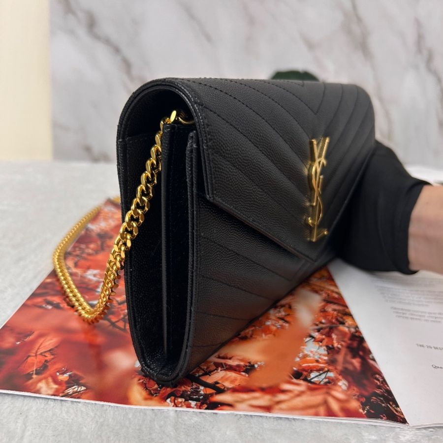YSL 山型絎縫荔枝紋皮革 中款 2025年-6