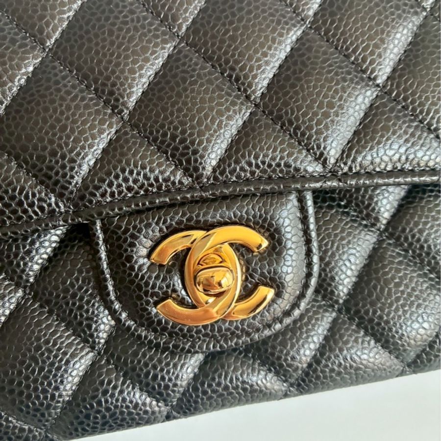 Chanel 黑荔枝金雙C coco25-10