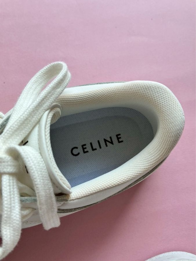 Celine 白色黑字母板鞋37-28