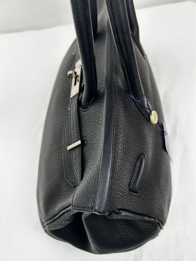 Hermes愛馬仕 Birkin35 黑銀 Togo皮 O刻印 2011年包,有鎖、鑰匙,圖片實拍,已過檢。-3
