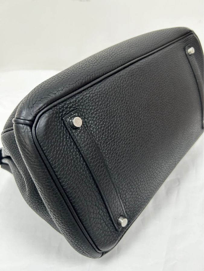 Hermes愛馬仕 Birkin35 黑銀 Togo皮 O刻印 2011年包,有鎖、鑰匙,圖片實拍,已過檢。-6