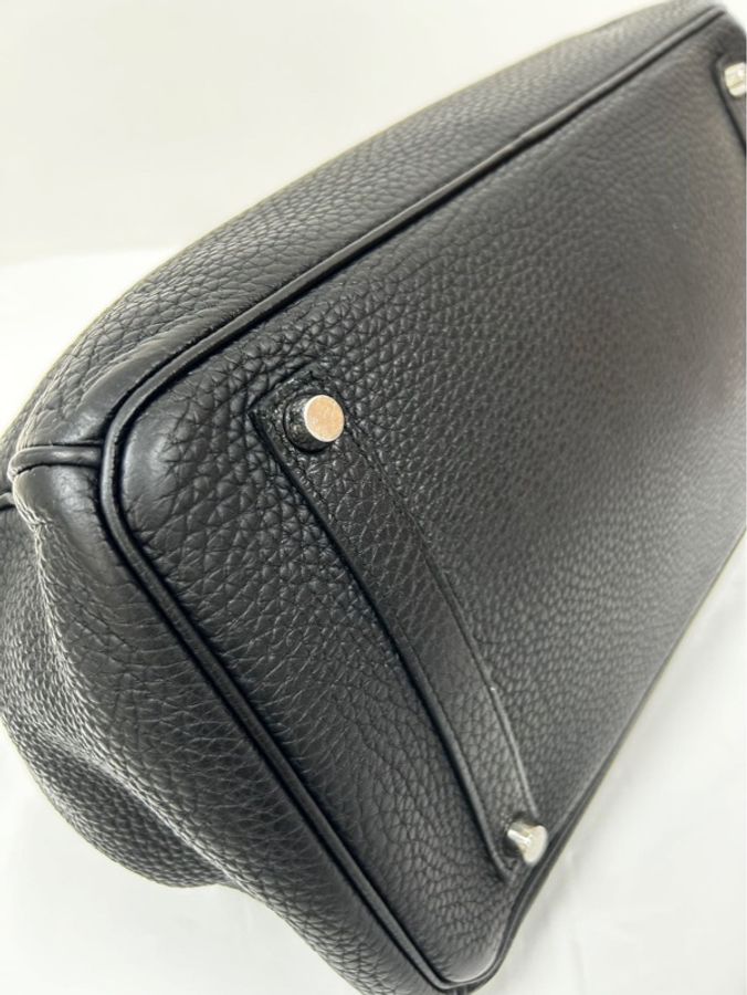 Hermes愛馬仕 Birkin35 黑銀 Togo皮 O刻印 2011年包,有鎖、鑰匙,圖片實拍,已過檢。-7