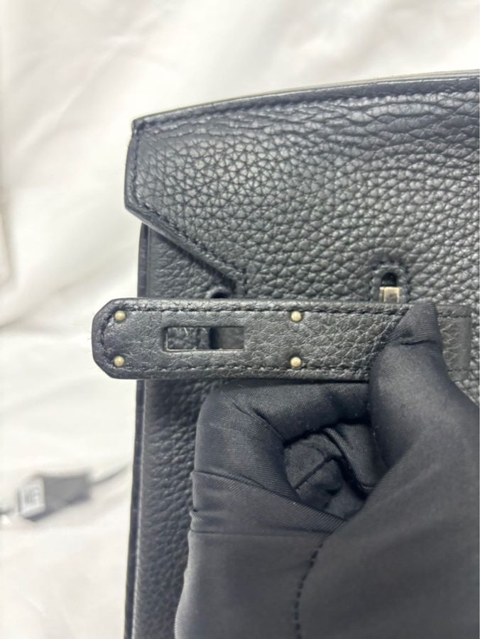 Hermes愛馬仕 Birkin35 黑銀 Togo皮 O刻印 2011年包,有鎖、鑰匙,圖片實拍,已過檢。-26