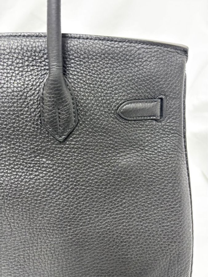 Hermes愛馬仕 Birkin35 黑銀 Togo皮 O刻印 2011年包,有鎖、鑰匙,圖片實拍,已過檢。-27