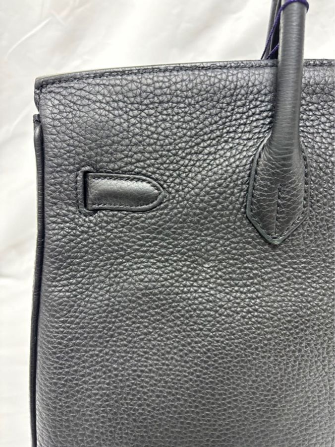 Hermes愛馬仕 Birkin35 黑銀 Togo皮 O刻印 2011年包,有鎖、鑰匙,圖片實拍,已過檢。-28