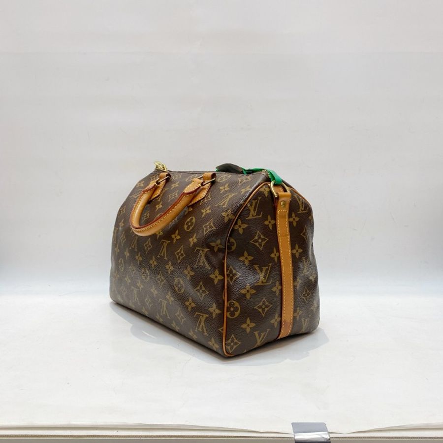 LV路易威登Speedy30老花肩带款斜挎包30*22*17-4