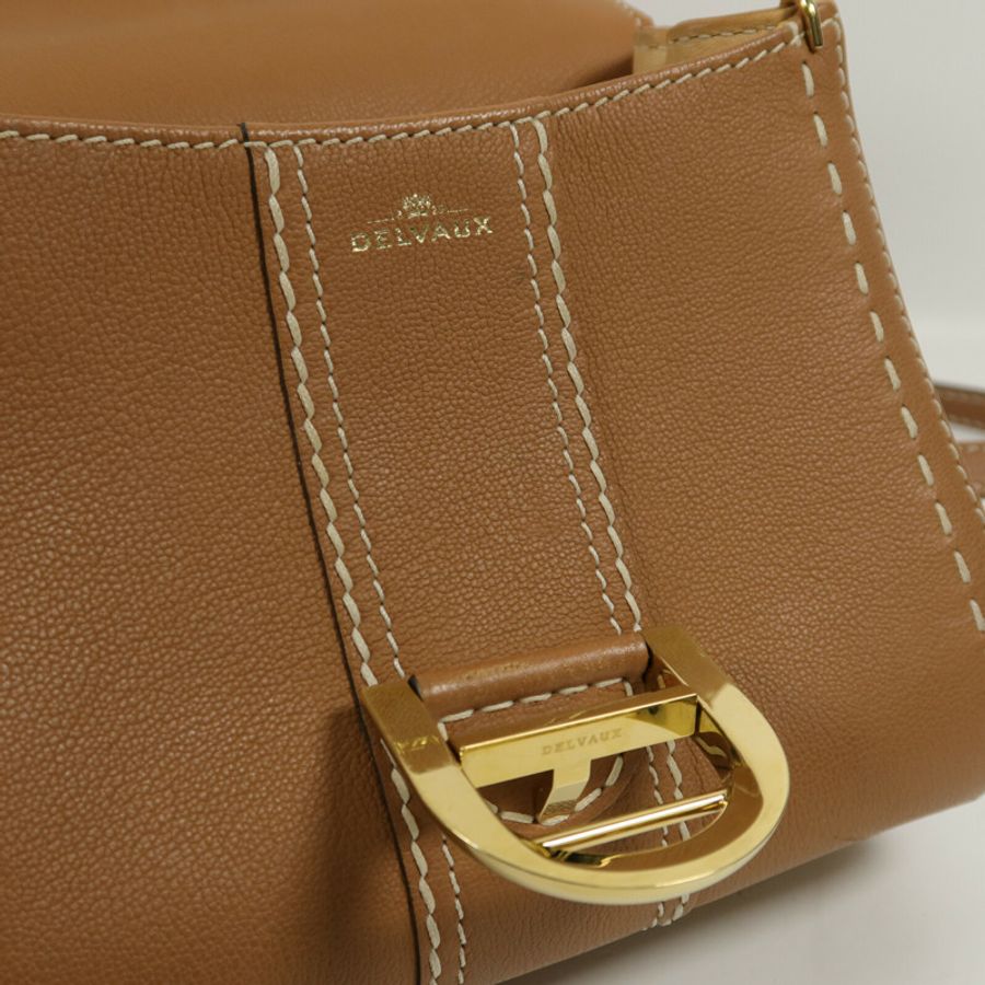 Delvaux 牛皮皮革Brillant Mini手挽肩背兩用袋-6