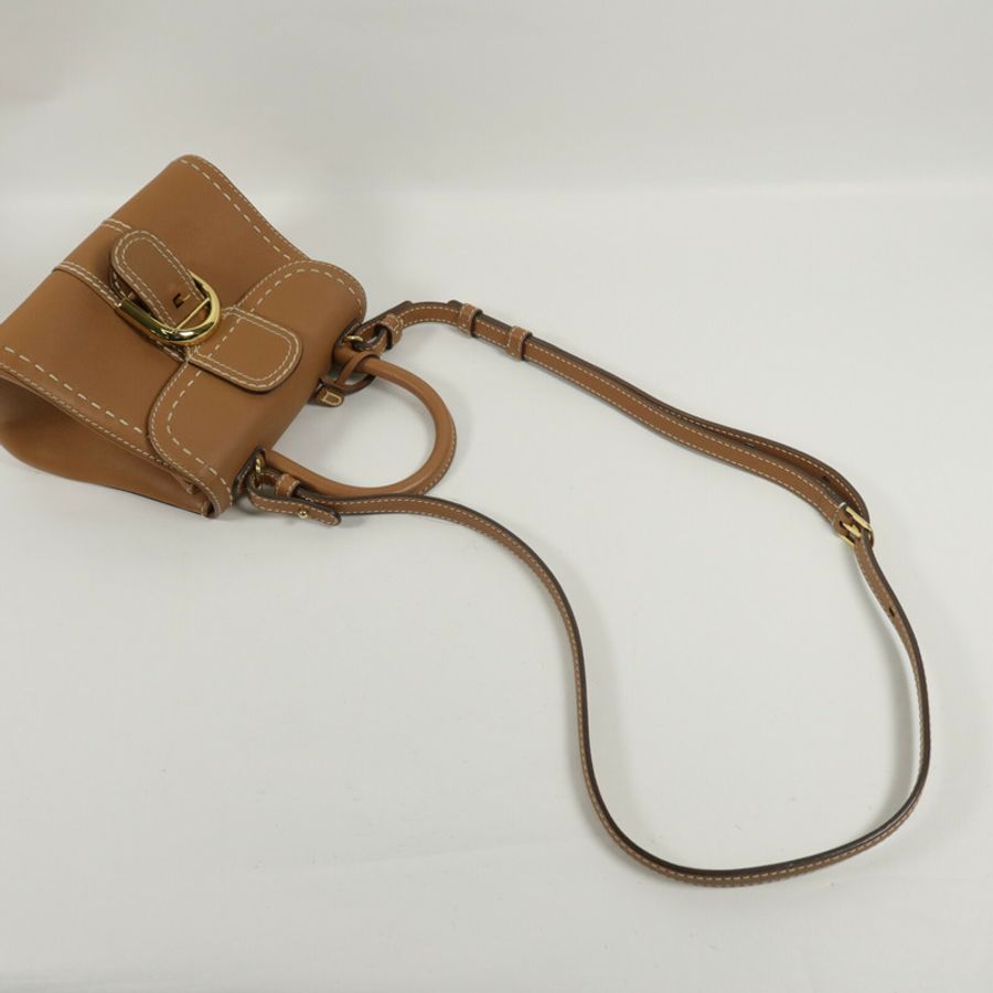 Delvaux 牛皮皮革Brillant Mini手挽肩背兩用袋-11