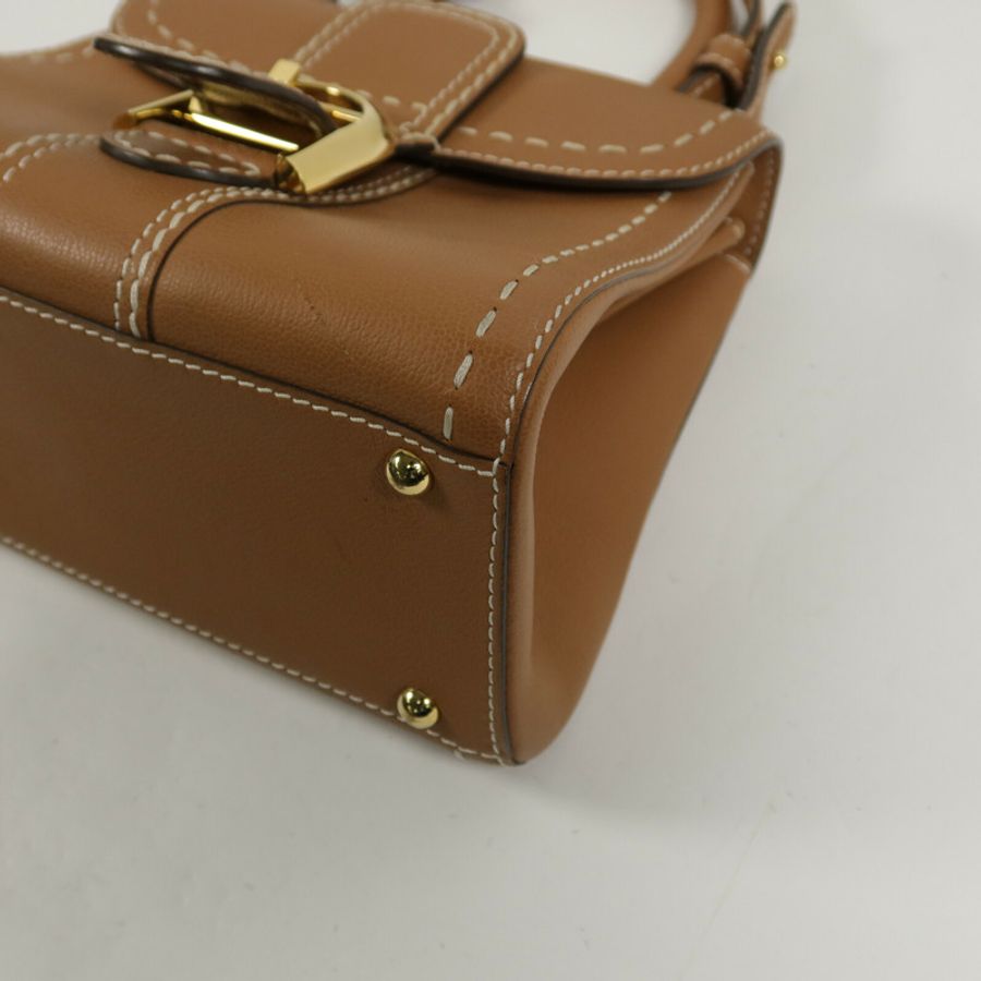 Delvaux 牛皮皮革Brillant Mini手挽肩背兩用袋-12