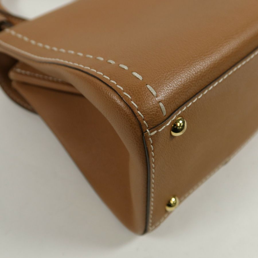 Delvaux 牛皮皮革Brillant Mini手挽肩背兩用袋-15