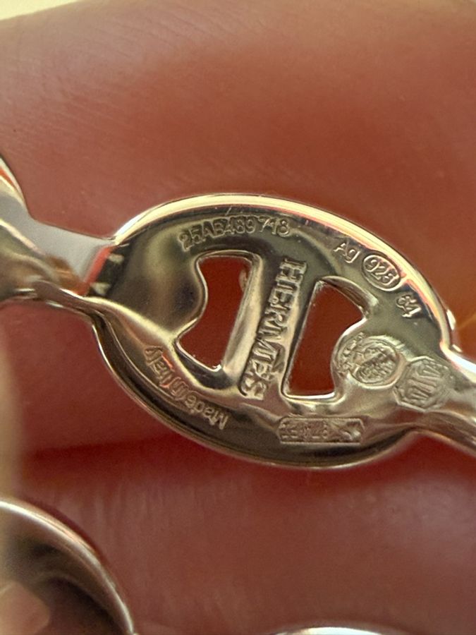 💖 Hermes 豬鼻 雙層 戒指💖 54號 全新全配-4