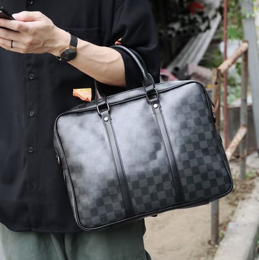 LV Damier Graphite 黑色棋盤格 公事包 手提包 電腦包-1