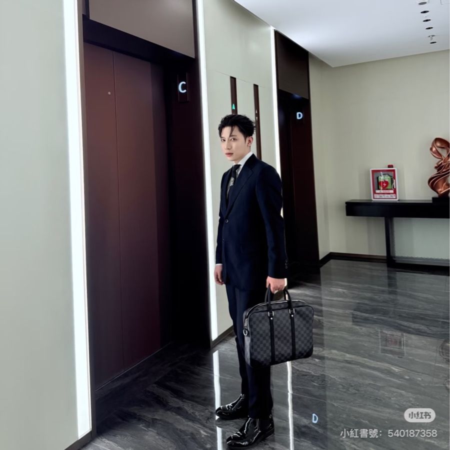 LV Damier Graphite 黑色棋盤格 公事包 手提包 電腦包-4