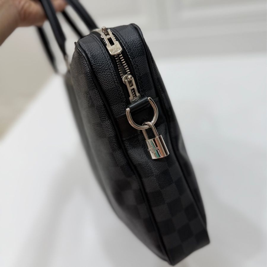 LV Damier Graphite 黑色棋盤格 公事包 手提包 電腦包-13