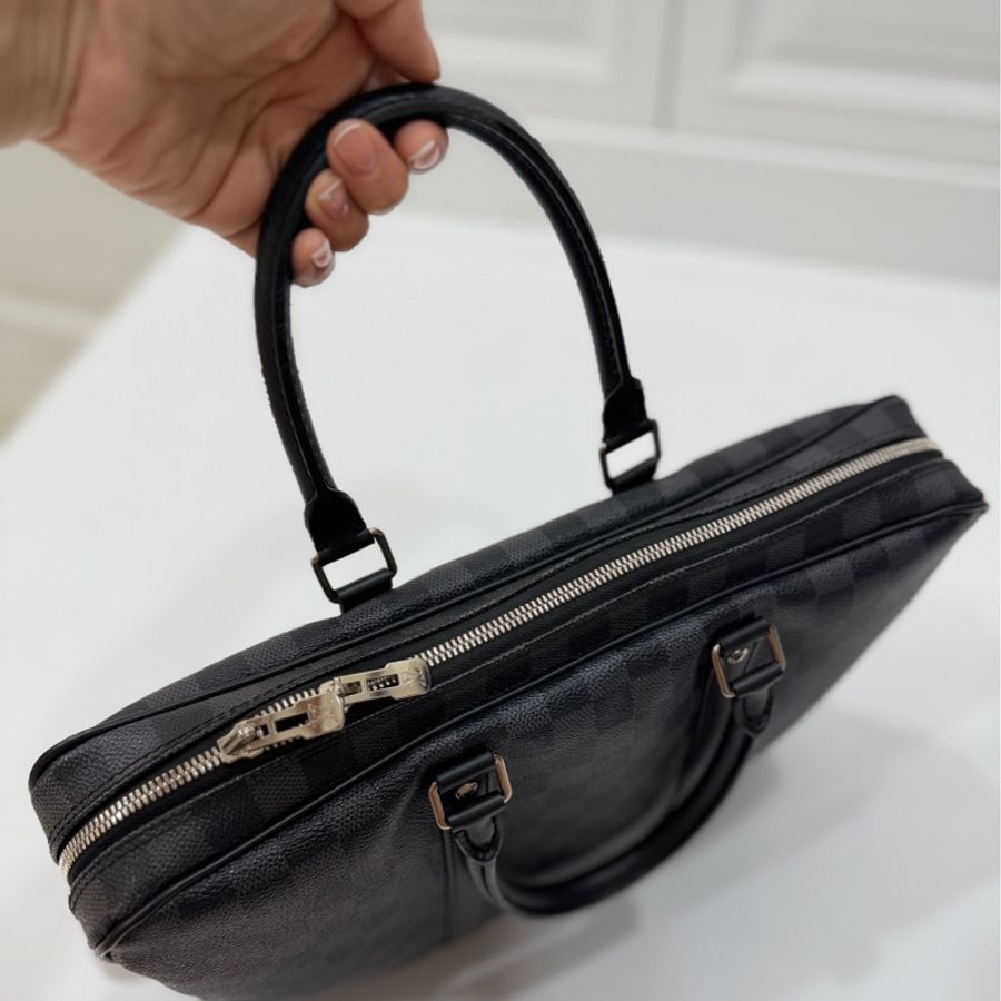 LV Damier Graphite 黑色棋盤格 公事包 手提包 電腦包-22