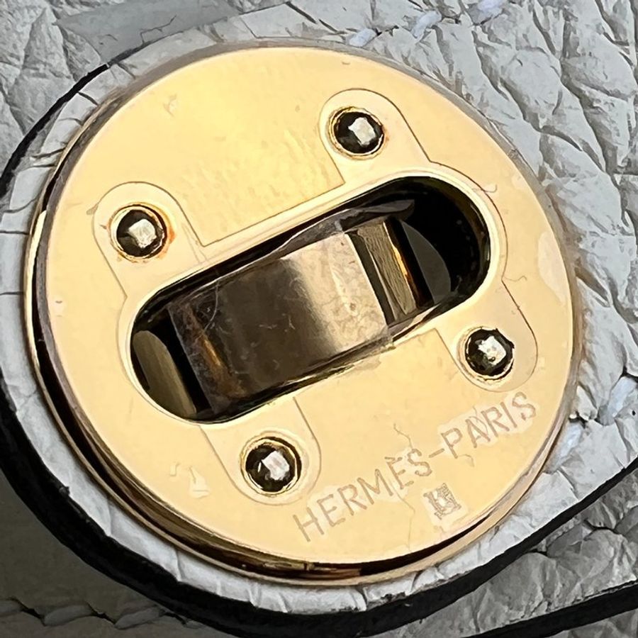 愛馬仕 迷你琳迪 奶油白金釦 G刻 牛皮手提 肩背 兩用包 Hermès Mini Lindy 20 Craie Clemence GHW G Stamp-19