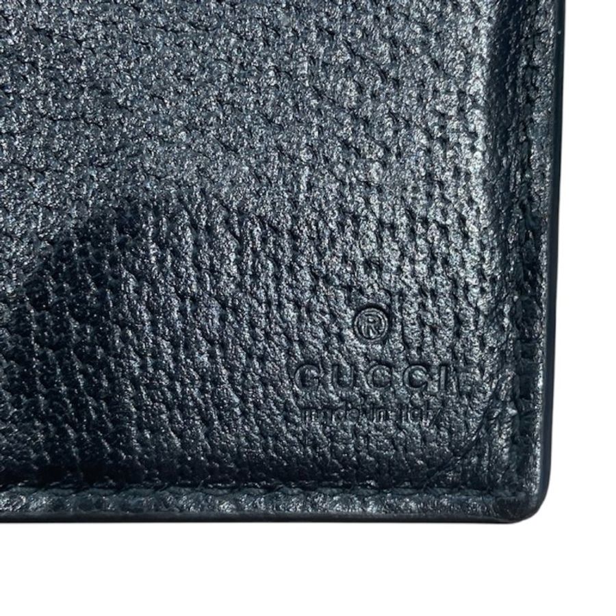 GUCCI 古馳 428762 雙折短夾 皮革 黑色-13