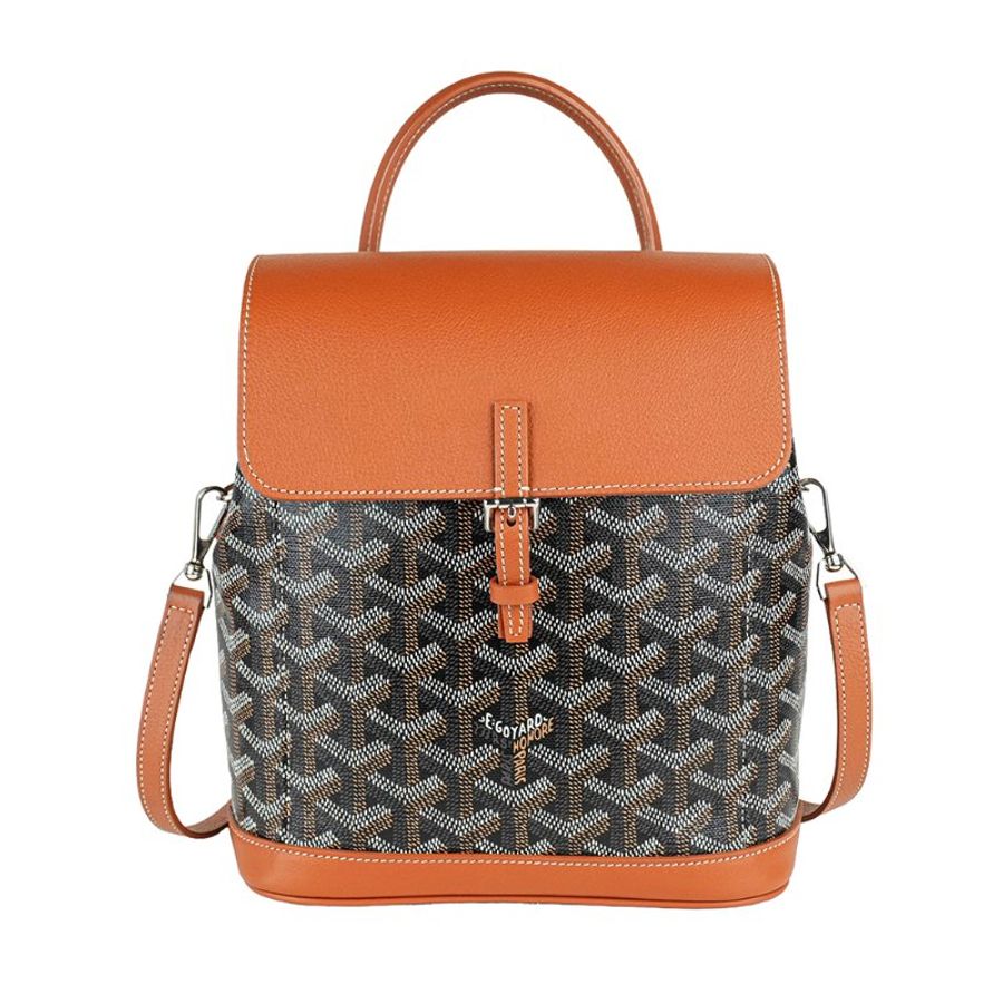 GOYARD 高雅德 Alpin Mini 後背包 棕色 經典老花帆布/皮革 雙肩包/旅行包|KÉSH 凱仕精品-0