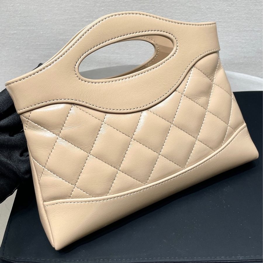 999新香奈兒 Chanel 31bagnano 奶茶色 芯片款-9