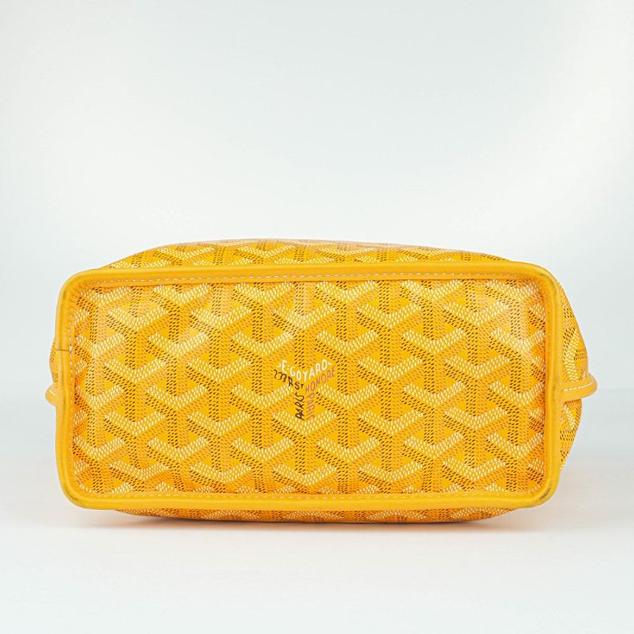 GOYARD 高雅德 Anjou Mini 托特包 亮黃色 雙面老花子母包 帆布/牛皮 手提肩背包｜KÉSH 凱仕精品-4