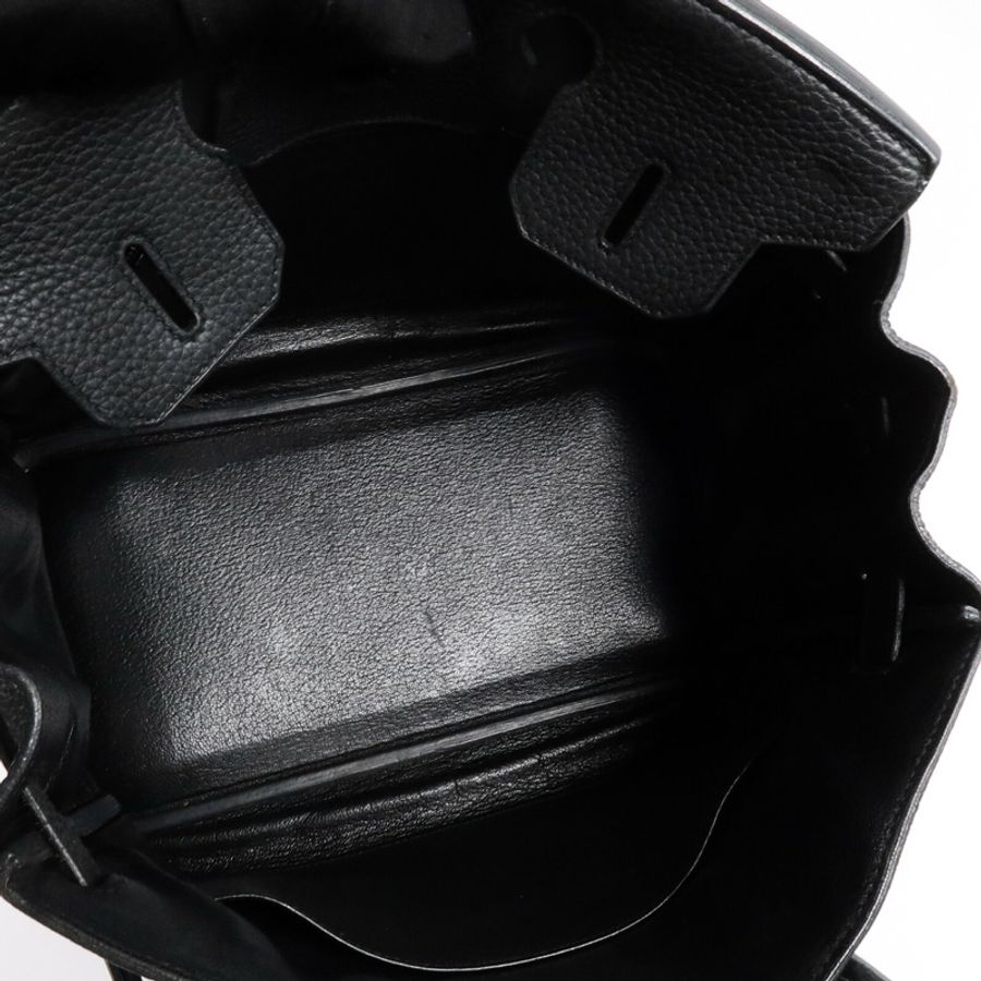 HERMES Togo皮革Birkin 30手挽袋Noir-4