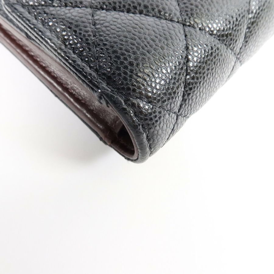 CHANEL 牛皮皮革Classic Flap Wallet錢包-12